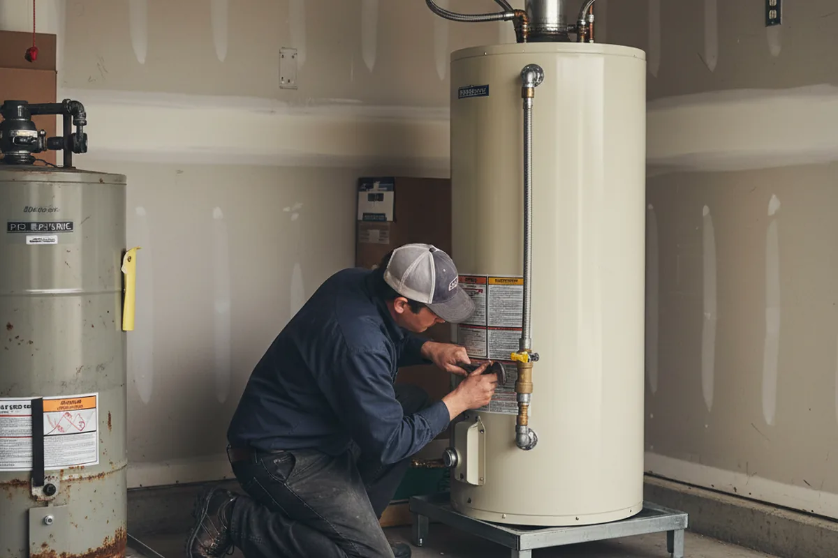 Water heater and shutoff valve replacement in Bradfordsville
